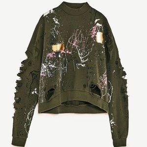 Zara distressed Sweater